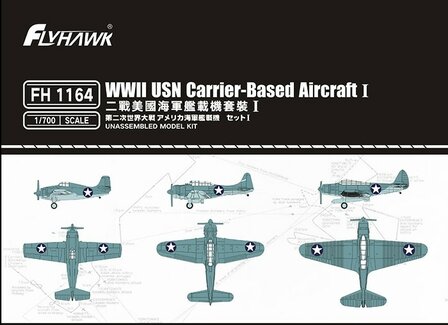 FLYHAWK FH1161 WWII USN CARRIER-BASED AIRCRAFT 1 1/700