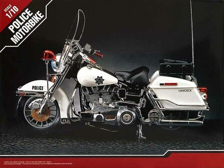 ACADEMY HOBBY MODEL KITS 15500 POLICE MOTORBIKE 1/10
