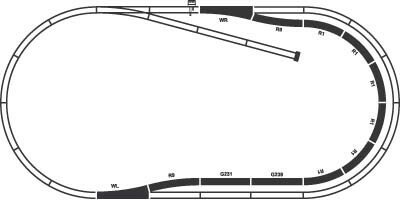 PIKO 55320 RAILS-SET C ZONDER GRINDBED H0