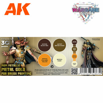 AK1077 NON METALLIC METAL GOLD FOR BRUSH PAINTING