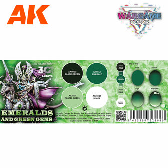 AK1078 EMERALDS AND GREEN GEMS