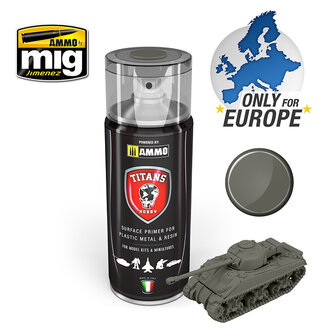 A.MIG TTH119 TITANS HOBBY GERMAN FIELD GREY MATT PRIMER SPRAY 400 ML