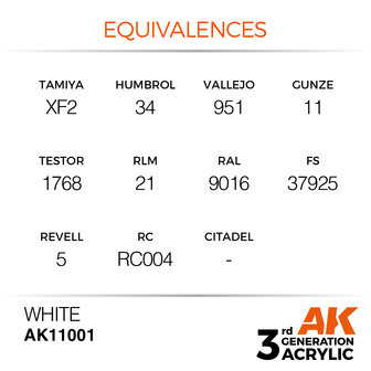 AK-11001 WHITE INTENSE 17 ML