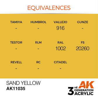 AK-11035 SAND YELLOW 17 ML