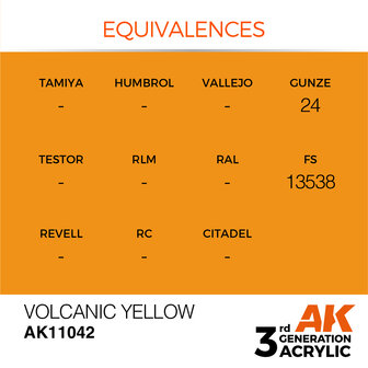 AK-11042 VOLCANIC YELLOW 17 ML