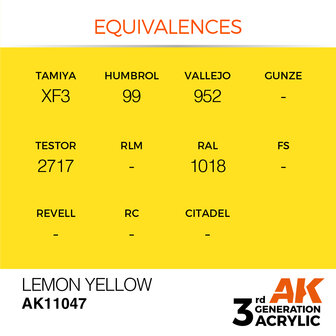 AK-11047 LEMON YELLOW 17 ML