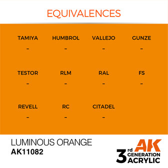 AK-11082 LUMINOUS ORANGE 17 ML