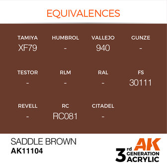 AK-11104 SADDLE BROWN 17 ML