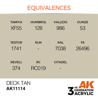 AK-11114 DECK TAN 17 ML