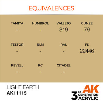 AK-11115 LIGHT EARTH 17 ML