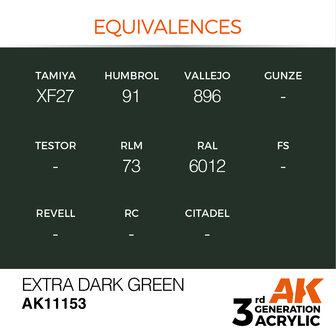 AK-11153 EXTRA DARK GREEN 17 ML