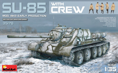 MINIART 35178 SU-85 WITH CREW MOD. 1943 EARLY PRODUCTION 1/35