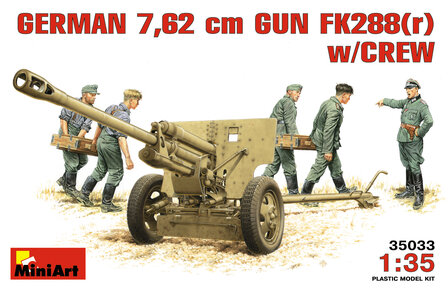 MINIART 35033 GERMAN 7,62 CM GUN FK288 (R) MET CREW 1/35