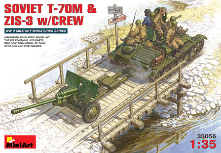 MINIART 35056 SOVIET T-70M &amp; ZIS-3 MET CREW 1/35