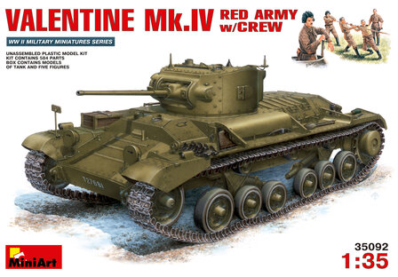 MINIART 35092 VALENTINE MK.IV RED ARMY MET CREW 1/35