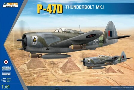 KINETIC MODEL KITS K3212 P-47D REPUBLIC THUNDERBOLT MK.I 1/24