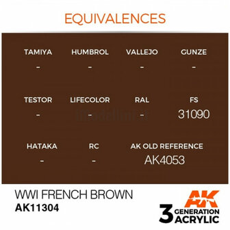 AK-11304 WWI FRENCH BROWN 17 ML