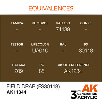 AK-11344 FIELD DRAB (FS30118) 17 ML