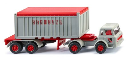 WIKING 0525 01 CONTAINER SEMI-TRAILER 20&#039; (HARVESTER) &quot;SEALAND&quot; 1/87