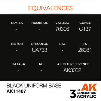 AK-11407 BLACK UNIFORM BASE 17 ML