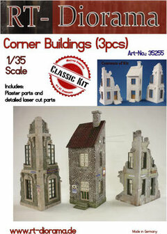 RT-DIORAMA 35255 CORNER BUILDINGS (3 PCS) 1/35