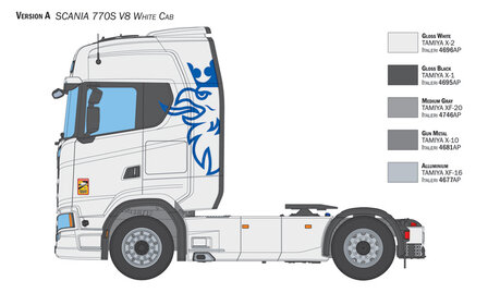 ITALERI 3965 SCANIA 770 S V8 &quot; WHITE CAB&quot; 1/24