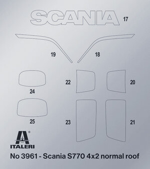 ITALERI 3965 SCANIA 770 S V8 &quot; WHITE CAB&quot; 1/24