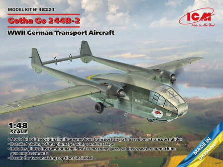 ICM 48224 GOTHA GO 244B-2 WW2 GERMAN TRANSPORT AIRCRAFT 1/48