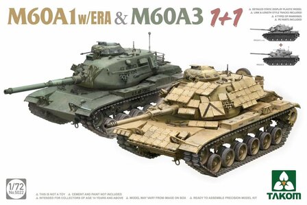 TAKOM 5022 M60A1 W/ERA &amp; M60A3 1+ 1 1/72