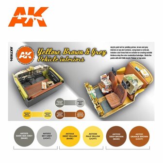 AK AK11684 YELLOW, BROWN &amp; BROWN VEHICLE INTERIORS