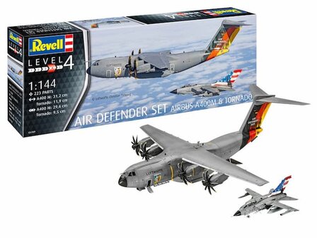 REVELL 03789 AIR DEFENDER SET AIRBUS A400M &amp; TORNADO 1/144