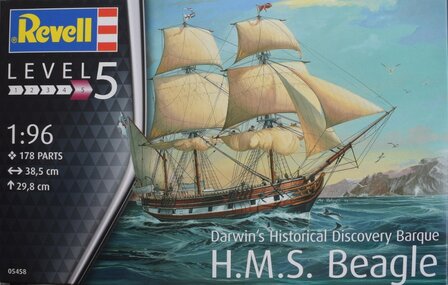 REVELL DARWIN&rsquo;S HISTORICAL DISCOVERY BARGE H.M.S. BEAGLE 1/96