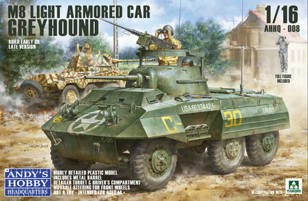 ANDY&rsquo;S HOBBY HQ 008 M8 LIGHT ARMORED CAR GREYHOUND 1/16