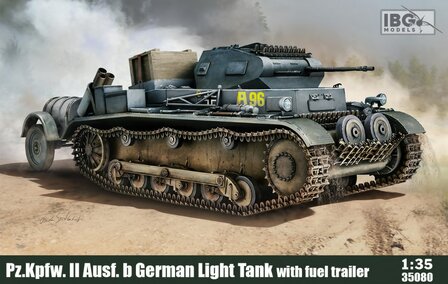 IBG MODELS 35080 PZ.KPFW. 2 AUSF. B - GERMAN LIGHT TANK WITH FUEL TRAILER 1/35