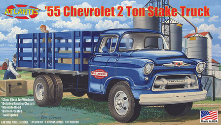 ATLANTIS H1401 &rsquo;55 CHEVOLET 2 TON STAKE TRUCK 1/48