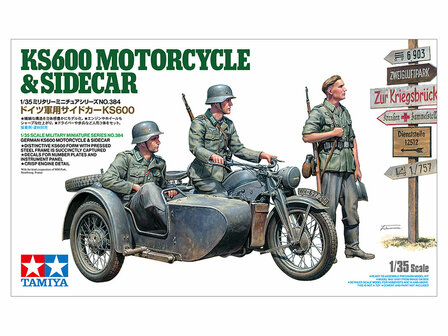 TAMIYA 35384 KS600 MOTORCYCLE &amp; SIDECAR 1/35