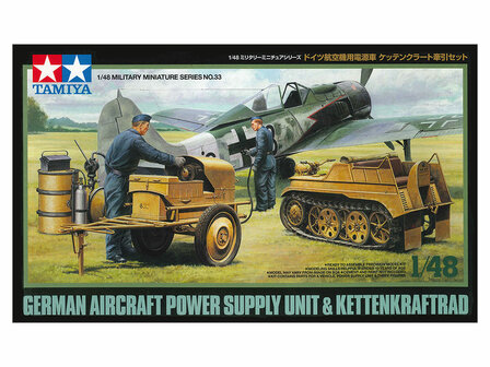 TAMIYA 32533 GERMAN AIRCRAFT POWER SUPPLY UNIT &amp; KETTENKRAFTRAD 1/48