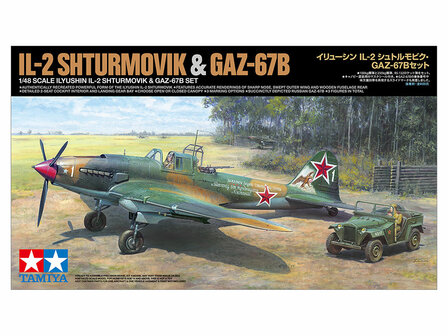 TAMIYA 25212 ILYUSHIN IL-2 SHTURMOVIK &amp; GAZ-67B 1/48