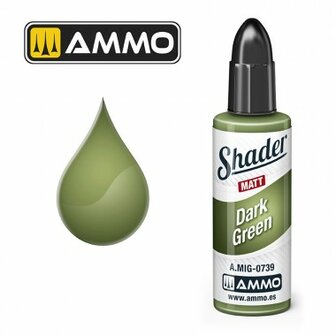 A.MIG 0739 SHADER DARK GREEN MATT 10 ML