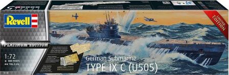 REVELL 05180 GERMAN SUBMARINE TYPE IX  (U505) PLATINUM EDITION 1/72