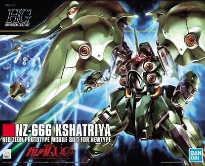 BANDAI 5058263 HGUC GUNDAM UNICORN NZ-666 KSHATRIYA 1/144