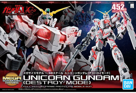 BANDAI 5057986 MEGA SIZE MODEL UNICORN GUNDAM (DESTROY MODE) 1/48