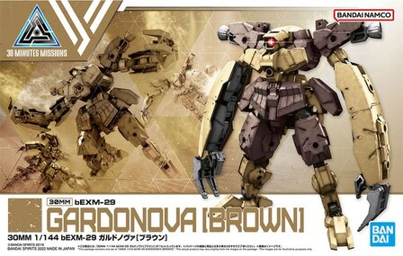 BANDAI 5063387 30 MINUTES MISSIONS bEXM-29 GARDONOVA (BROWN) 1/144 