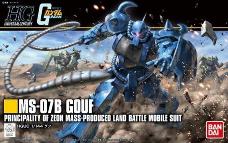 BANDAI 5058007 HG MS-07B GOUF PRINCIPALITY OF ZEON MASS-PRODUCED LAND BATTLE MOBILE SUIT 1/144