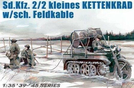 DRAGON 6128 SD.KFZ. 2/2 KLEINES KETTENKRAD W/SCH.FELDKABLE 1/35