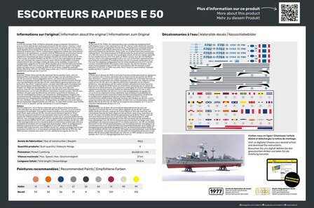 HELLER 81093 ESCORTEURS RAPIDES E 50 COLLECTION HISTORIQUE 1/400