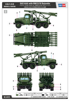 HOBBYBOSS 84572 GAZ-AAA WITH BM13/16 KATYUSHA 1/35