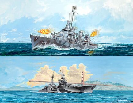 REVELL 05644 GESCHENKSET PACIFIC WARRIORS USS FLETCHER &amp; USS INDIANAPOLIS 1/700