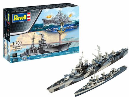 REVELL 05644 GESCHENKSET PACIFIC WARRIORS USS FLETCHER &amp; USS INDIANAPOLIS 1/700