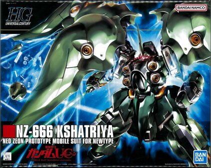 BANDAI 5058263 NZ-666 KSHATRIYA NEO ZEON PROTOTYPE MOBILE SUIT FOR NEWTYPE